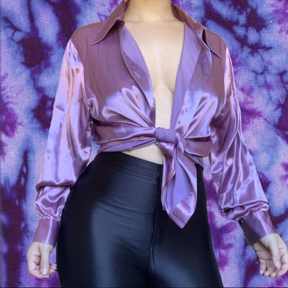 Purple Satin Blouse🔮